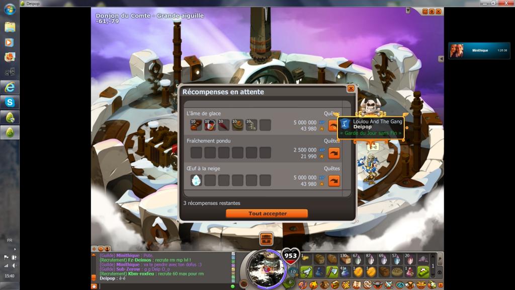 le 1er dofus des glaces sur le serveur est tombé
